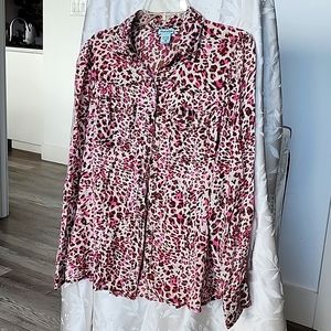 Long sleeve western style blouse